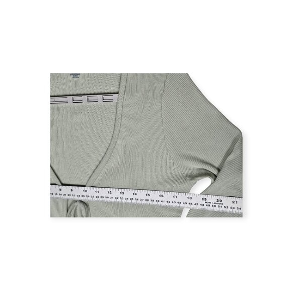 Brandy Melville | Tie Front Cardigan | Women's | M | Mint Green | Ribbed - Picture 3 of 6